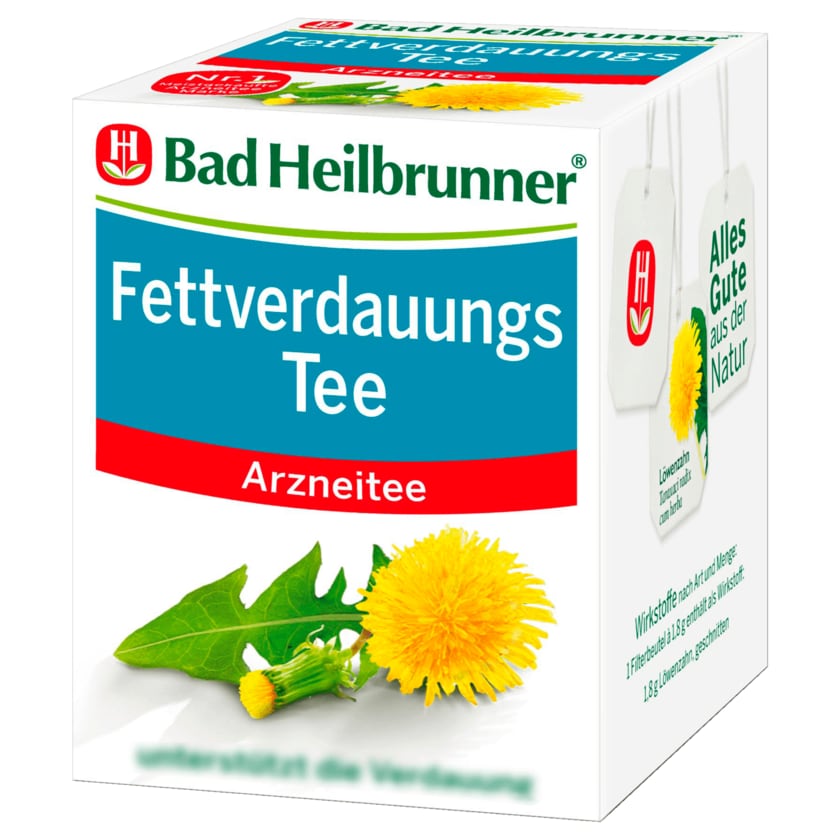 Bad Heilbrunner Arzneitee Fettverdauungs Tee 14,4g, 8 Beutel